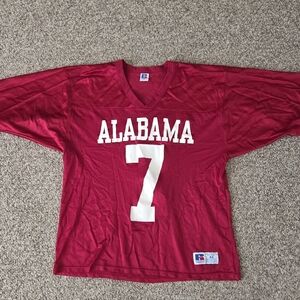 Vintage 1992 Alabama Crimson Tide Jersey‎ Russell Athletic #7 Jay Barker